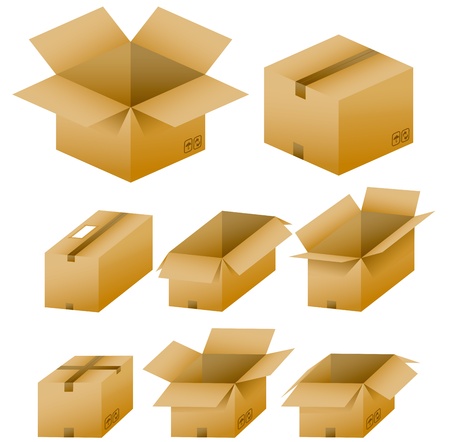 Cardboard boxesのイラスト素材