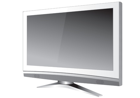 Modern wide-screen display monitor vectorのイラスト素材