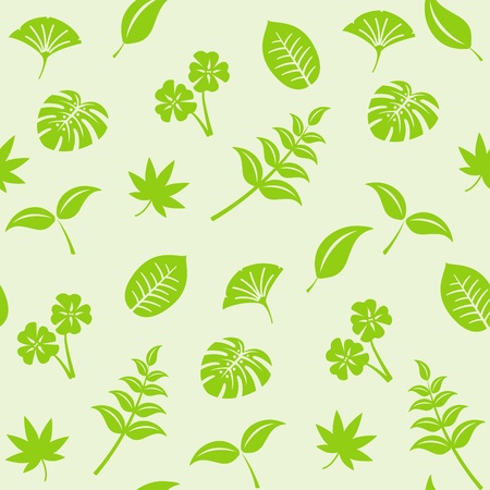 seamless background from leavesのイラスト素材