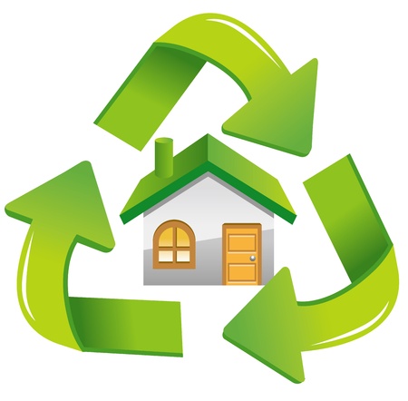 house recycle iconのイラスト素材