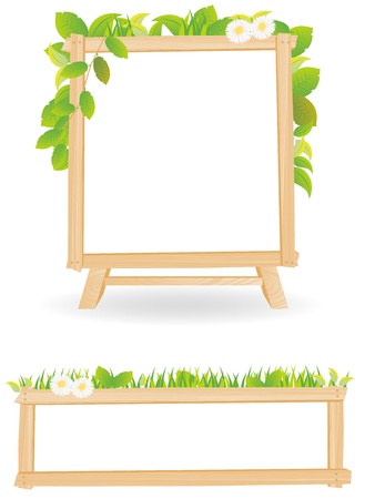 wooden frameのイラスト素材