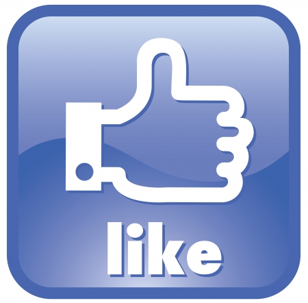 Thumbs up button icon    like button icon のeditorial素材