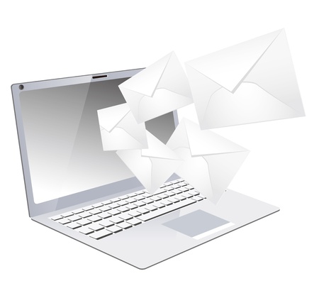 laptop mailのイラスト素材