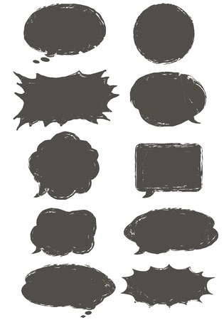 grungy speech bubble Vector のイラスト素材