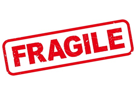 fragile stamp vectorのイラスト素材