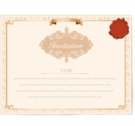 Invitation card design のイラスト素材