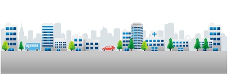 city town background  のイラスト素材