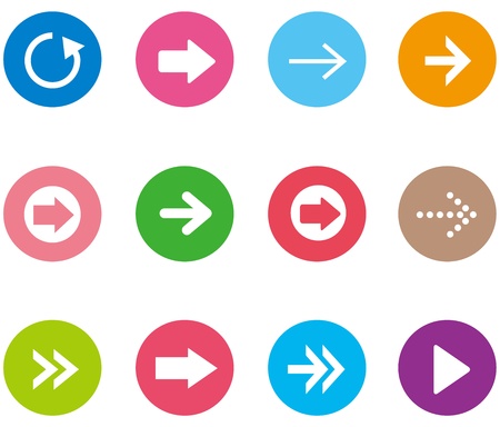 Arrow sign icon set. のイラスト素材