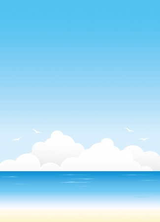 sea summer background のイラスト素材