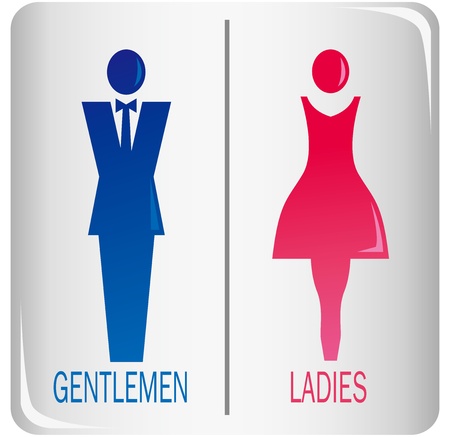 male and female sign Vector のイラスト素材