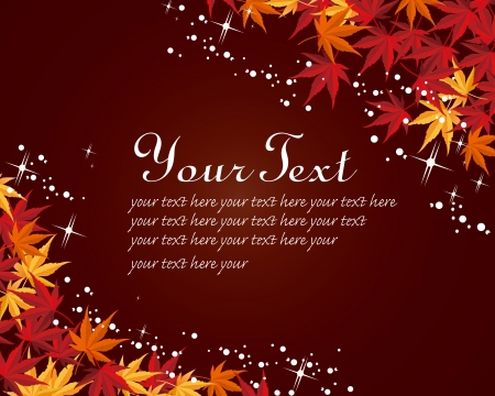 Autumnal leaf maple background Vector のイラスト素材