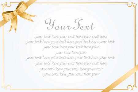 message card ribbon Vector のイラスト素材
