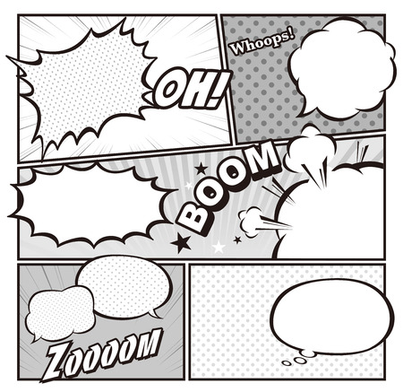 comic template Vectorのイラスト素材