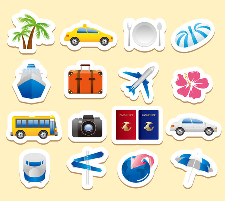 tourism icons Vectorのイラスト素材