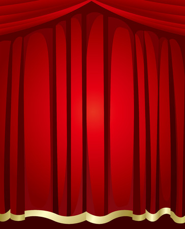 Red curtains background Vectorのイラスト素材