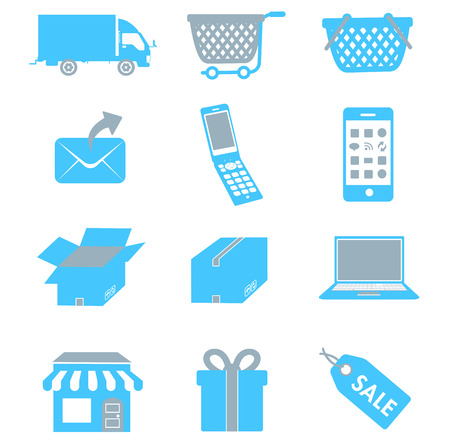 Net shopping icons Vectorのイラスト素材