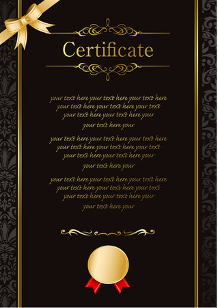 retro frame certificate template Vectorのイラスト素材