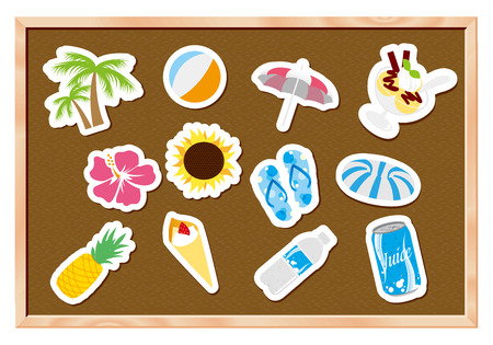 summer icon set のイラスト素材