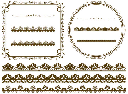 Gold frame set Vectorのイラスト素材