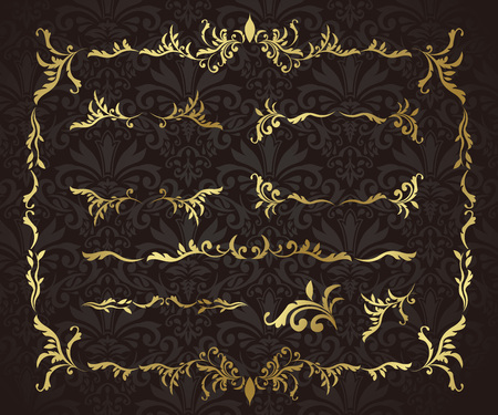 decorative frame set Vectorの素材 [FY31055861307]