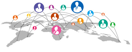 World map Social networking service Vectorのイラスト素材
