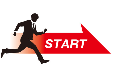 business person startのイラスト素材