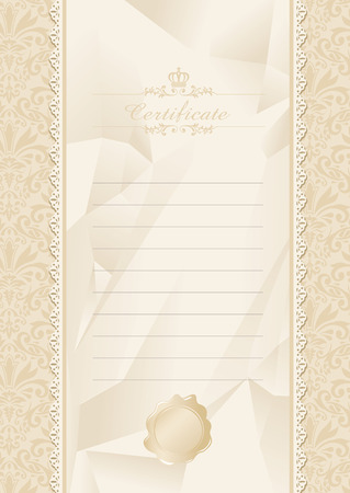 retro frame certificate invitation templateのイラスト素材