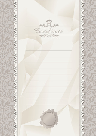 retro frame certificate invitation templateのイラスト素材