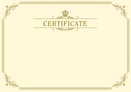 retro frame certificate template Vectorのイラスト素材
