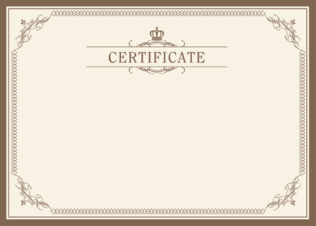 retro frame certificate template Vectorのイラスト素材