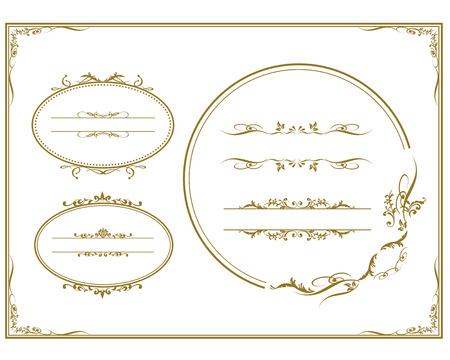 decorative frame set Vectorのイラスト素材