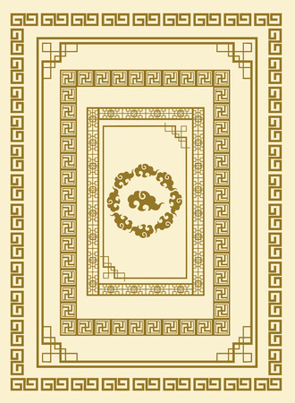Chinese template Vector.のイラスト素材