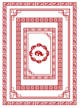 Chinese template Vector.のイラスト素材