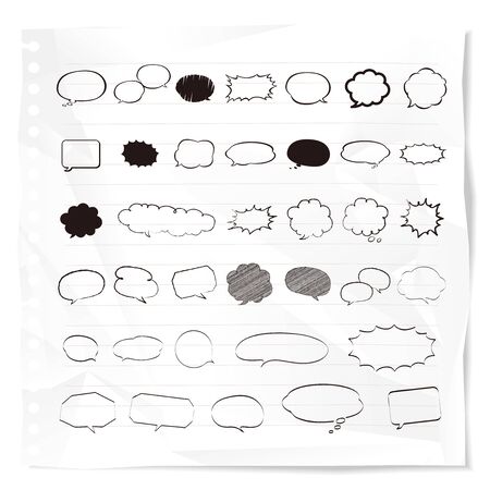 Speech bubbles setのイラスト素材