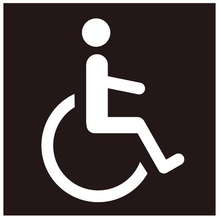wheelchair sign icon illustration vectorのイラスト素材