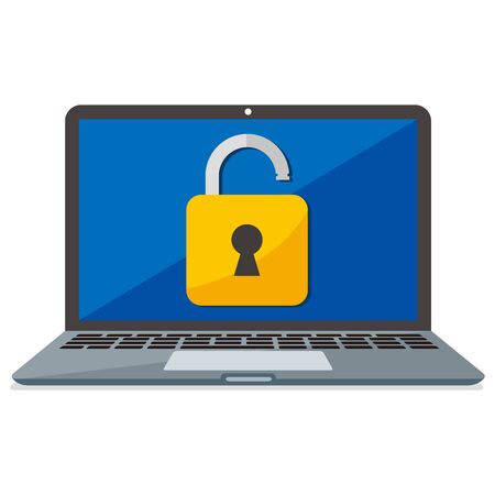 secure flat icon illustration vectorのイラスト素材