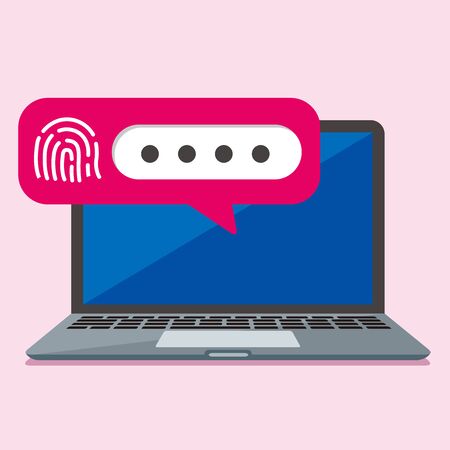 secure flat icon illustration vectorのイラスト素材