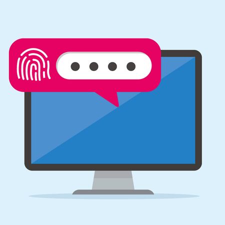 secure flat icon illustration vectorのイラスト素材
