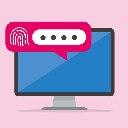 secure flat icon illustration vectorのイラスト素材