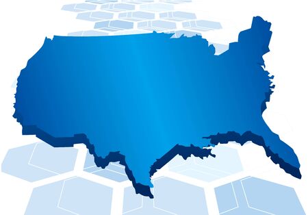 USA map network background Vectorのイラスト素材