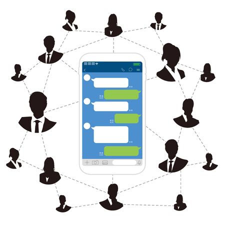 Smartphone SNS web icons vectorのイラスト素材