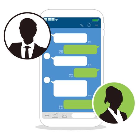 Smartphone SNS web icons vectorのイラスト素材