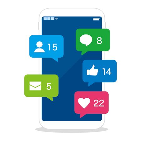 Smartphone SNS web icons vectorのイラスト素材