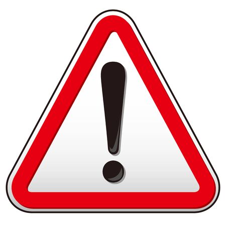 hazard sign icon vector triangleのイラスト素材