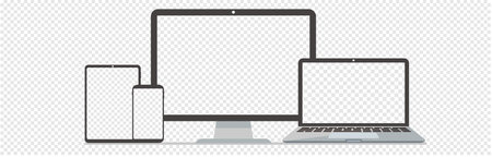 pc laptop tablet smartphone vector illustrationのイラスト素材