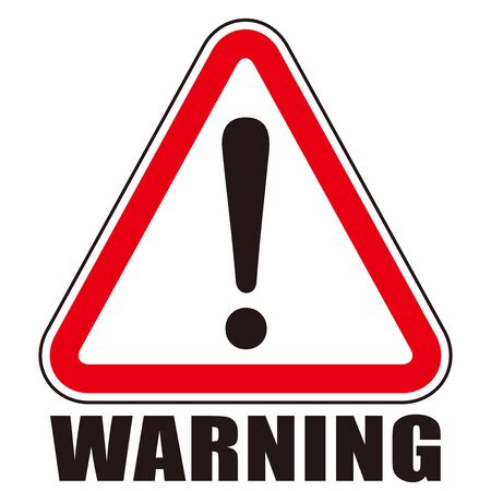 hazard sign icon vector triangleのイラスト素材