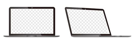 pc laptop vector isolated blank screenのイラスト素材