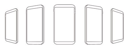 smartphone tablet icons vector illustrationのイラスト素材