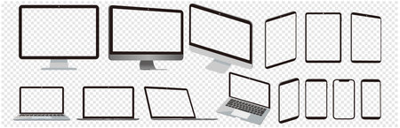 pc laptop smartphone tablet vector illustration