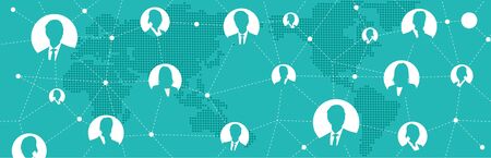 Social networking service global Vectorのイラスト素材